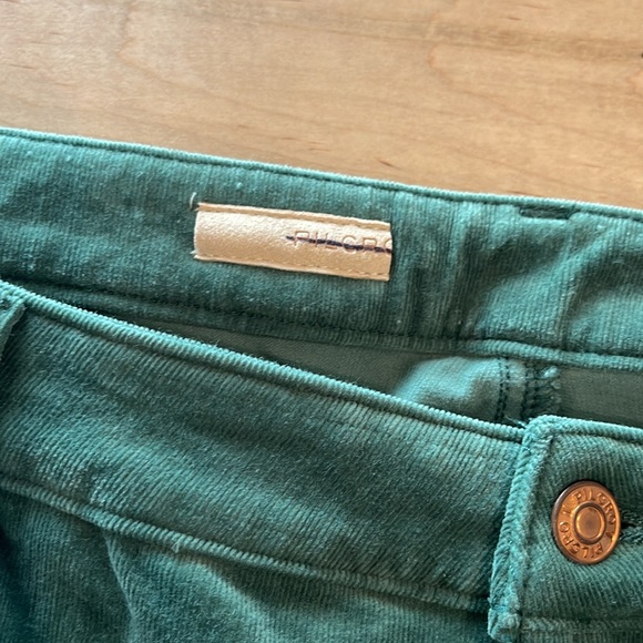 NWT Anthropologie Plus Pilcro High Rise Skinny Army Green Corduroy Pants 24 - Picture 7 of 11